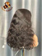 Custom Body Wave virgin Cambodian human wig, 180% density use 3pcs bundle to make directly