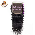 Cambodian Virgin Deep Wave 5*5 hd closure lace