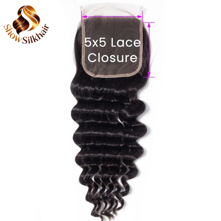 Cambodian Virgin Loose Deep Wave 5*5 hd closure lace 主圖