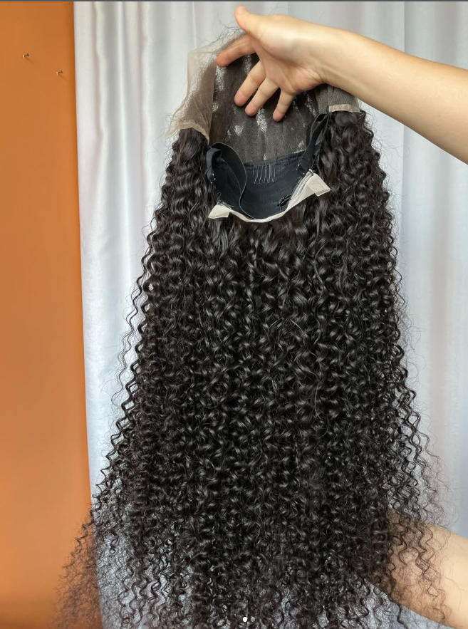 Customize Raw Vietnamese Wigs 180% density Jerry Curly  (3 bundles made) Secondary image