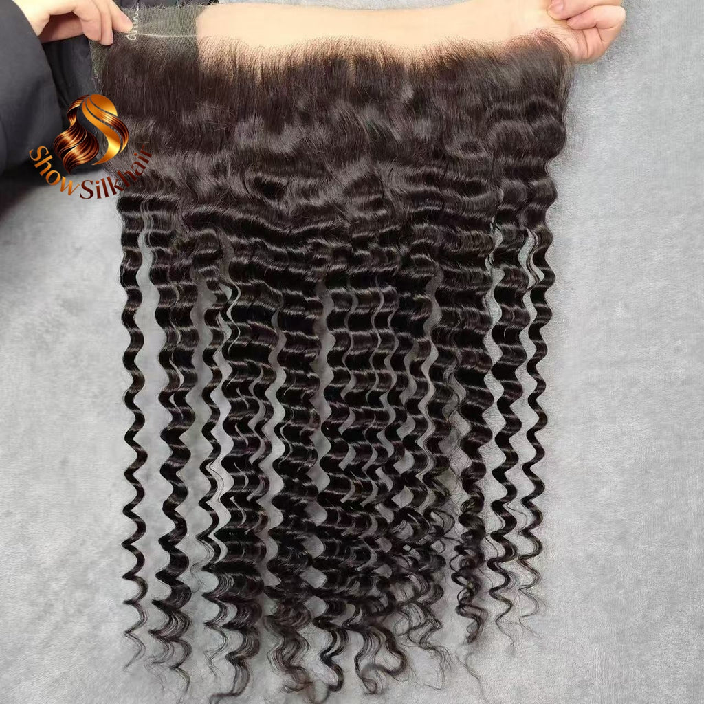 Cambodian Virgin Deep Wave 13*6 hd frontal lace