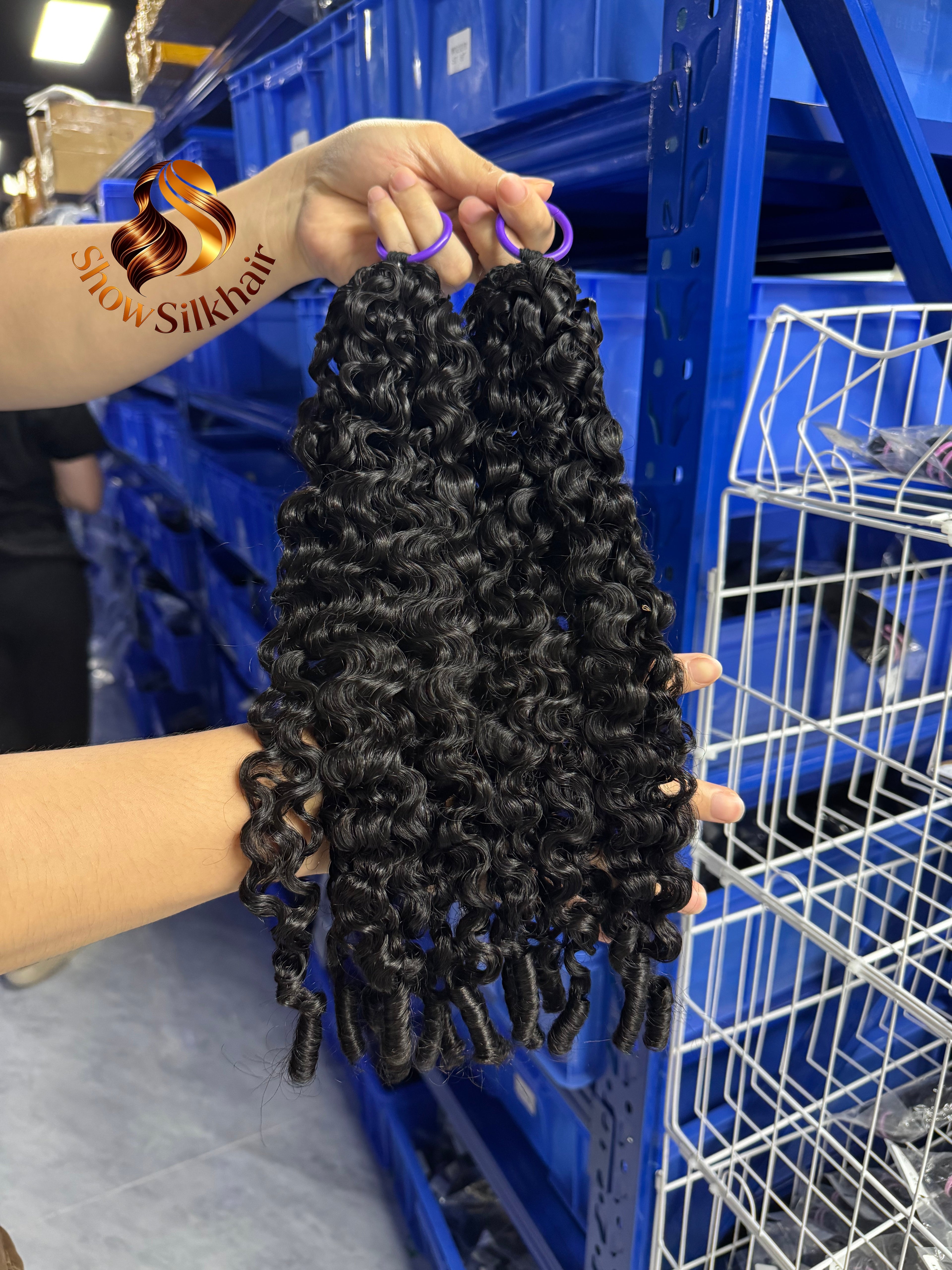 Feather Crochet Hair Burmese Spiral curly  50gram each pack