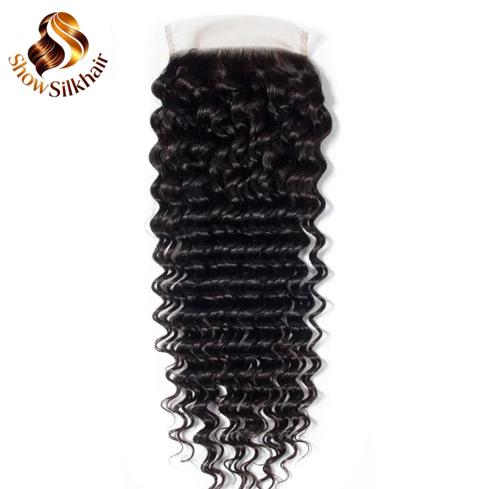 Cambodian Virgin Deep Wave 5*5 hd closure lace