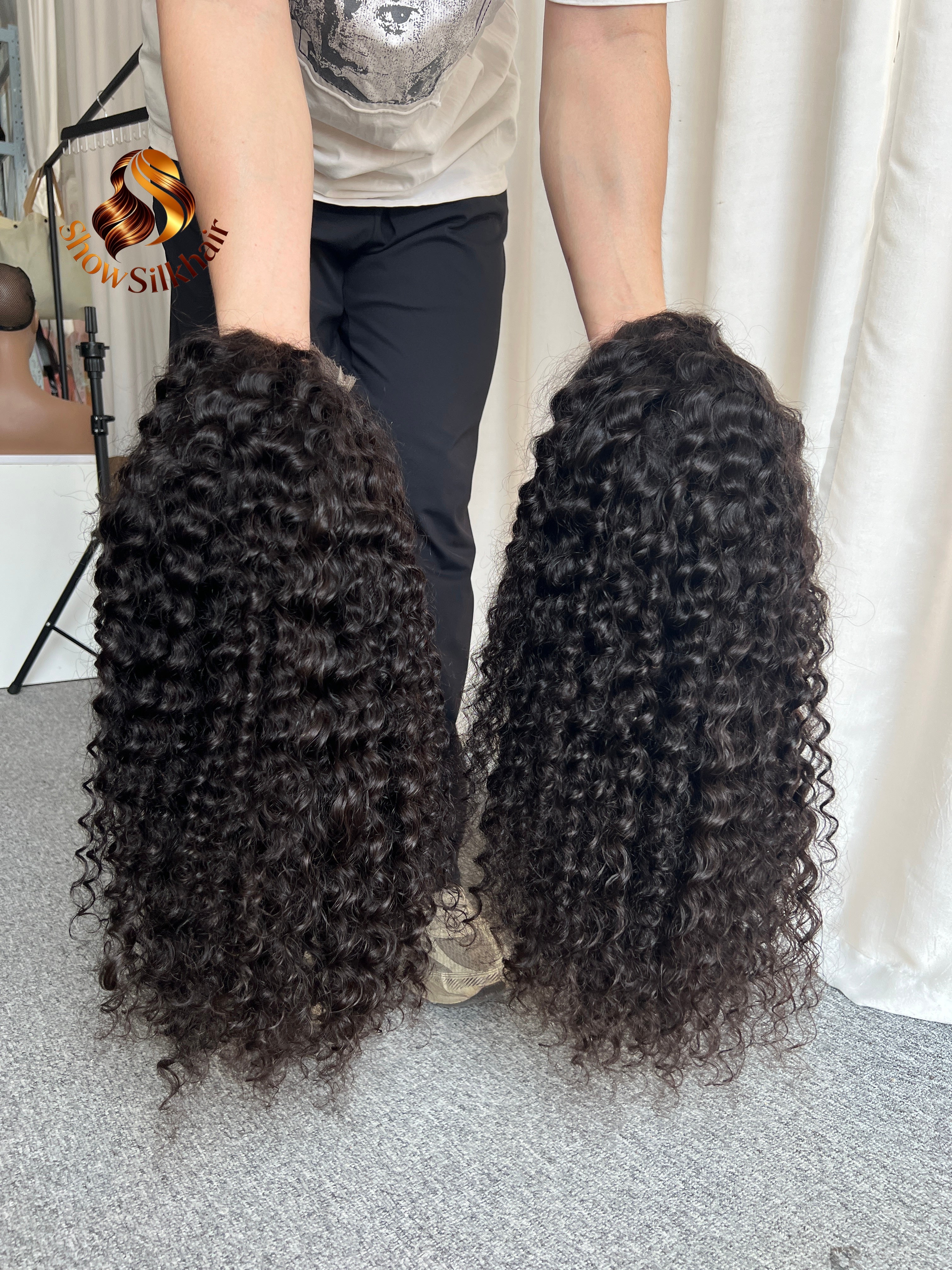 Customize Raw Vietnamese Wigs 180% density Deep Wave (3 bundles made)