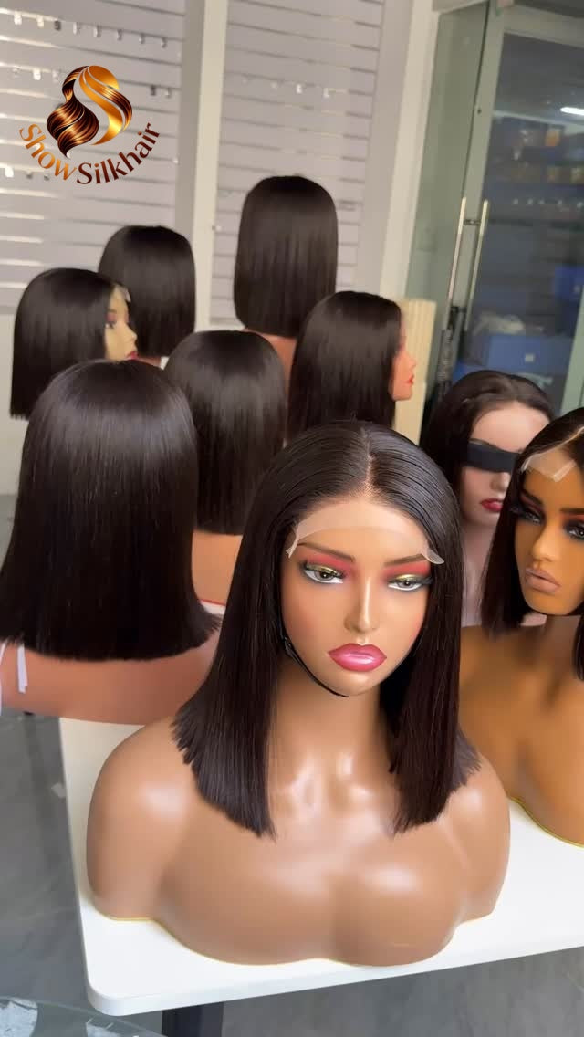 Customize Raw Vietnamese 5*5 HD closure BOB Wigs 主圖