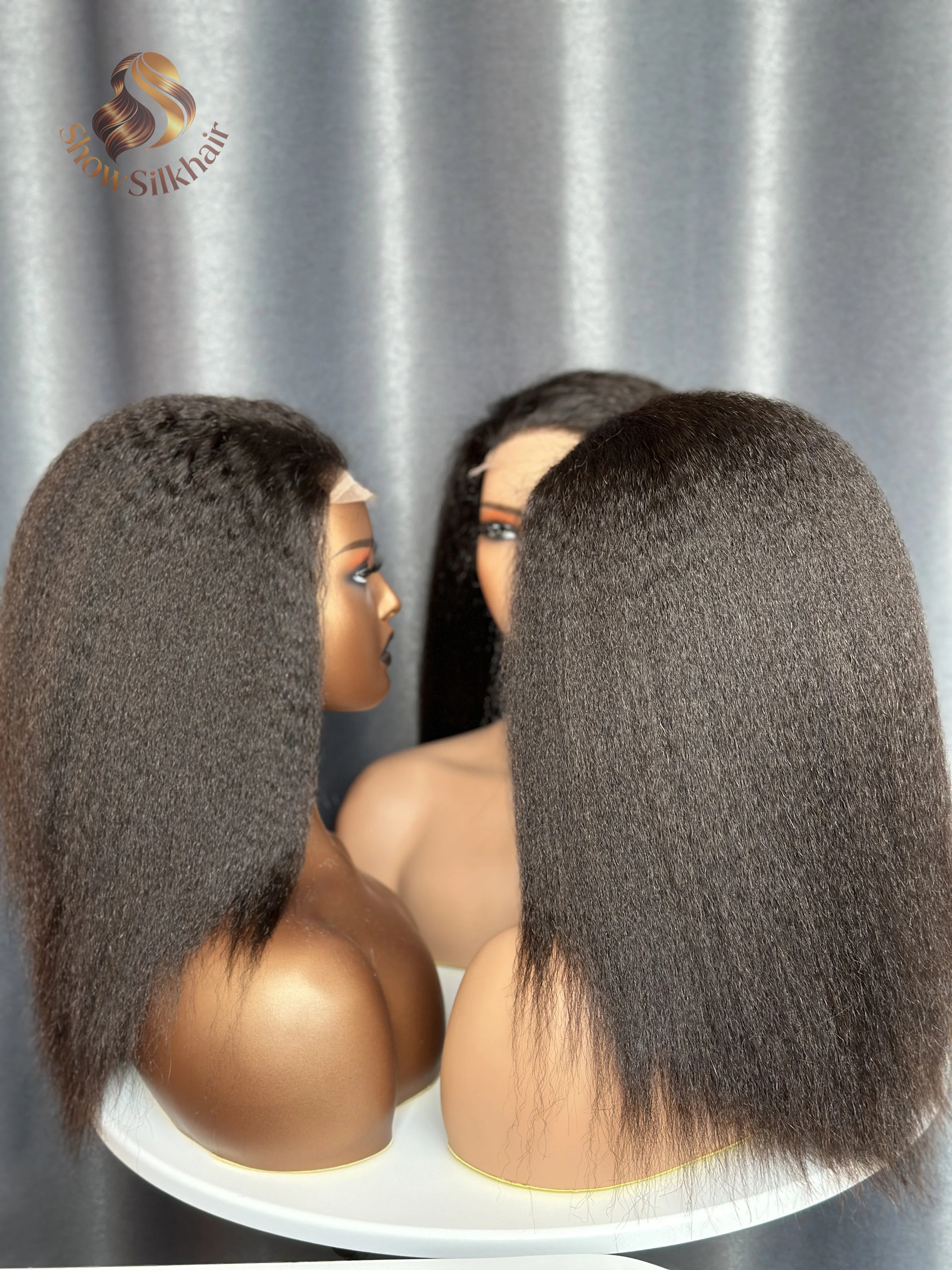 Customize Raw Vietnamese Wigs 180% density Kinky Straight (3 bundles made)