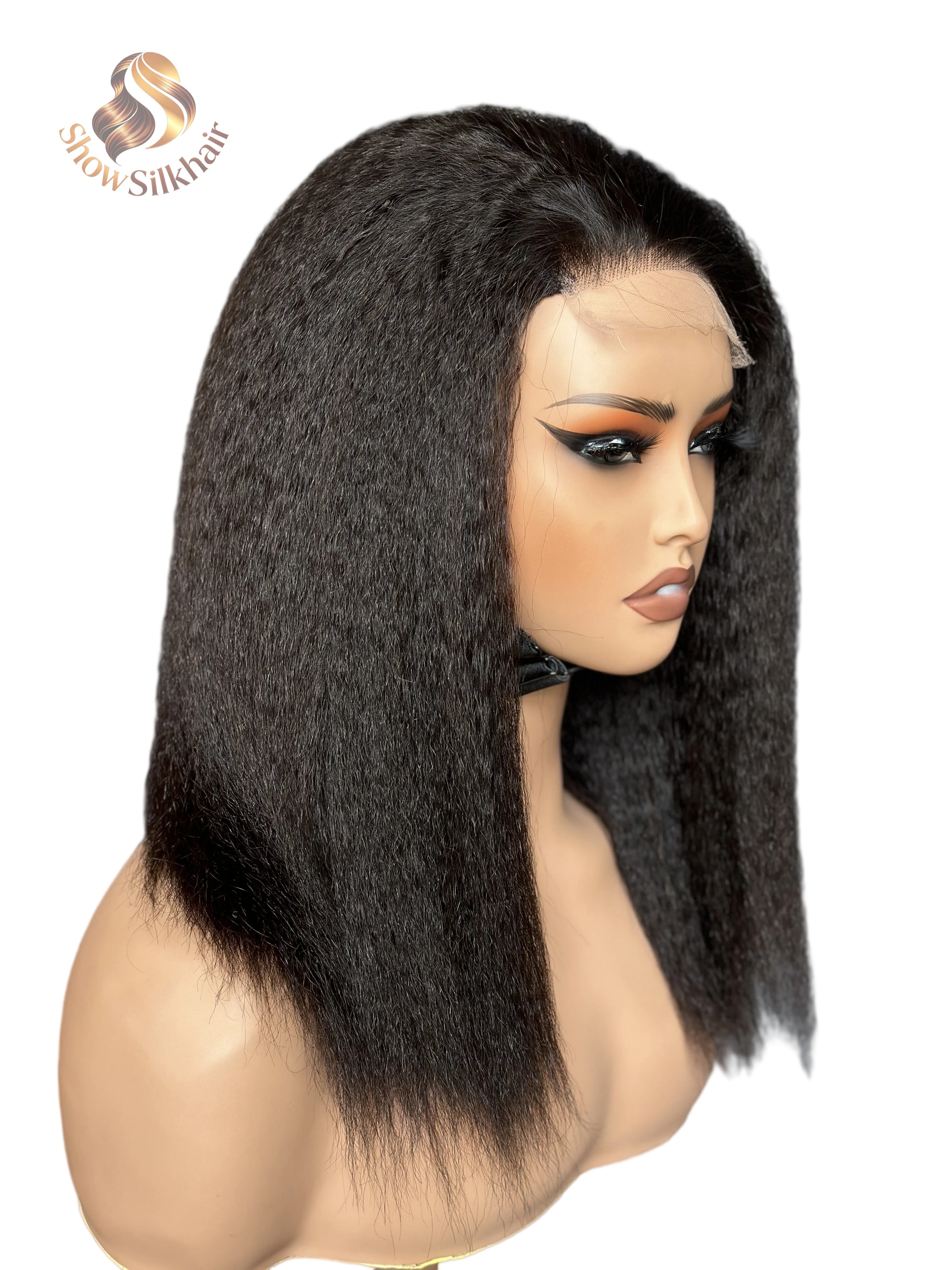 Customize Raw Vietnamese Wigs 180% density Kinky Straight (3 bundles made)