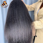 Custom Kinky Straight  KKS virgin Cambodian human wig, 180% density use 3pcs bundle to make directly