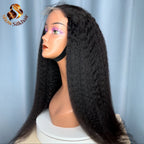 Custom Kinky Straight  KKS virgin Cambodian human wig, 180% density use 3pcs bundle to make directly