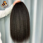 Custom Kinky Straight  KKS virgin Cambodian human wig, 180% density use 3pcs bundle to make directly