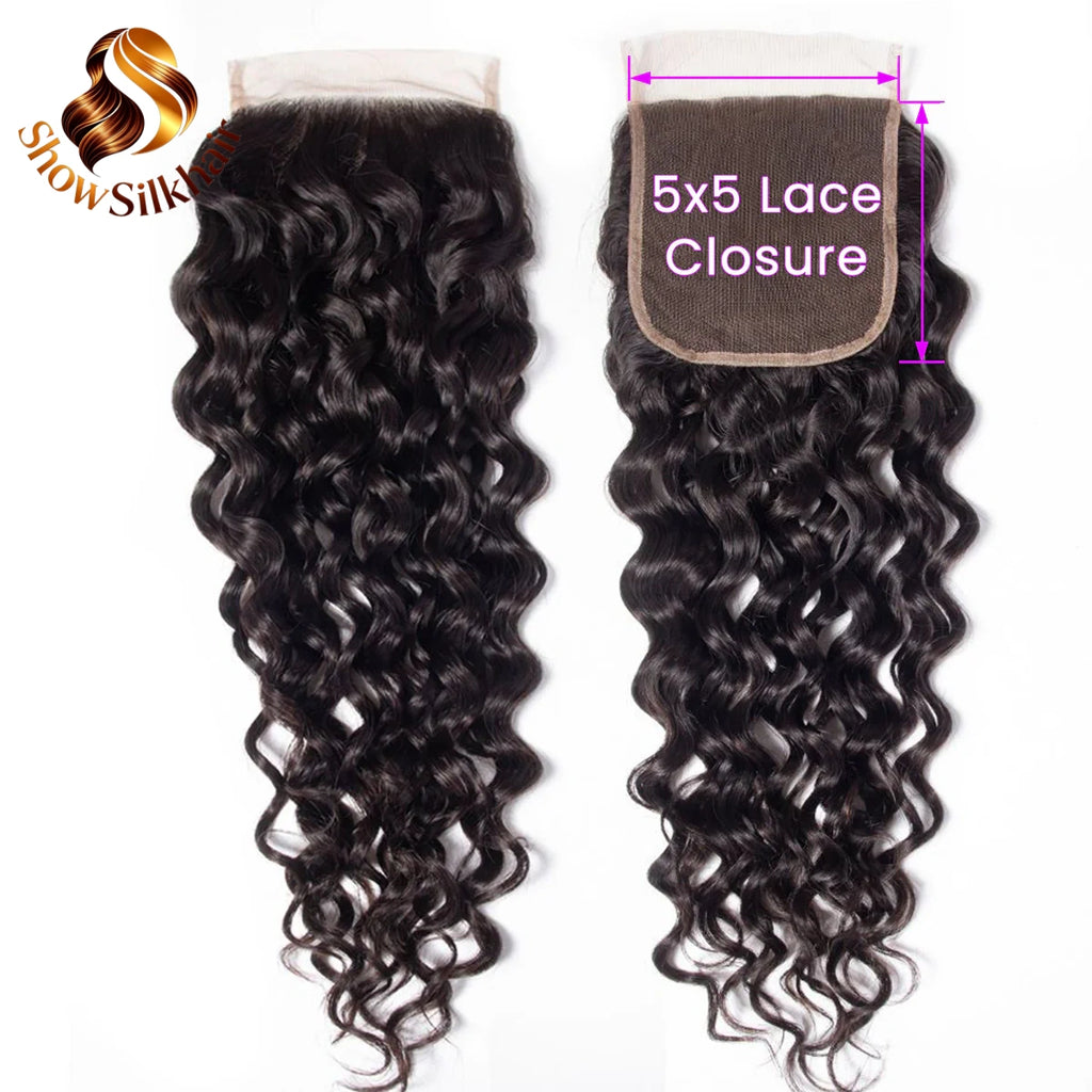 Cambodian Virgin Water Wave 5*5 hd closure lace