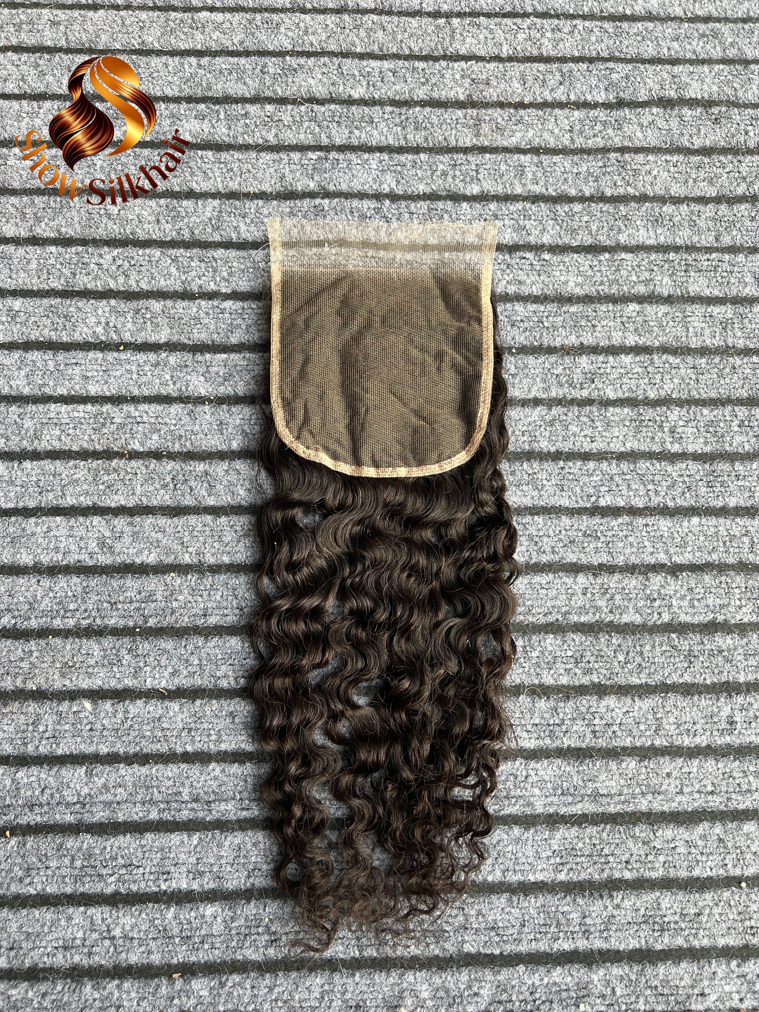 Cambodian Virgin Burmese Curly 5*5 hd closure lace