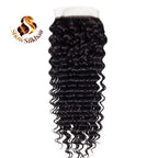 Cambodian Virgin Deep Wave 4*4 hd closure lace