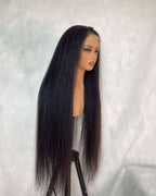 Customize Raw Vietnamese Wigs 180% density Yaki Straight (3 bundles made)