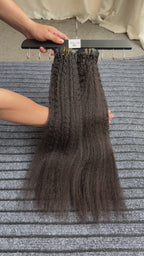 RAW Seamless Clip In Kinky Straight 110gram 6pcs each pack