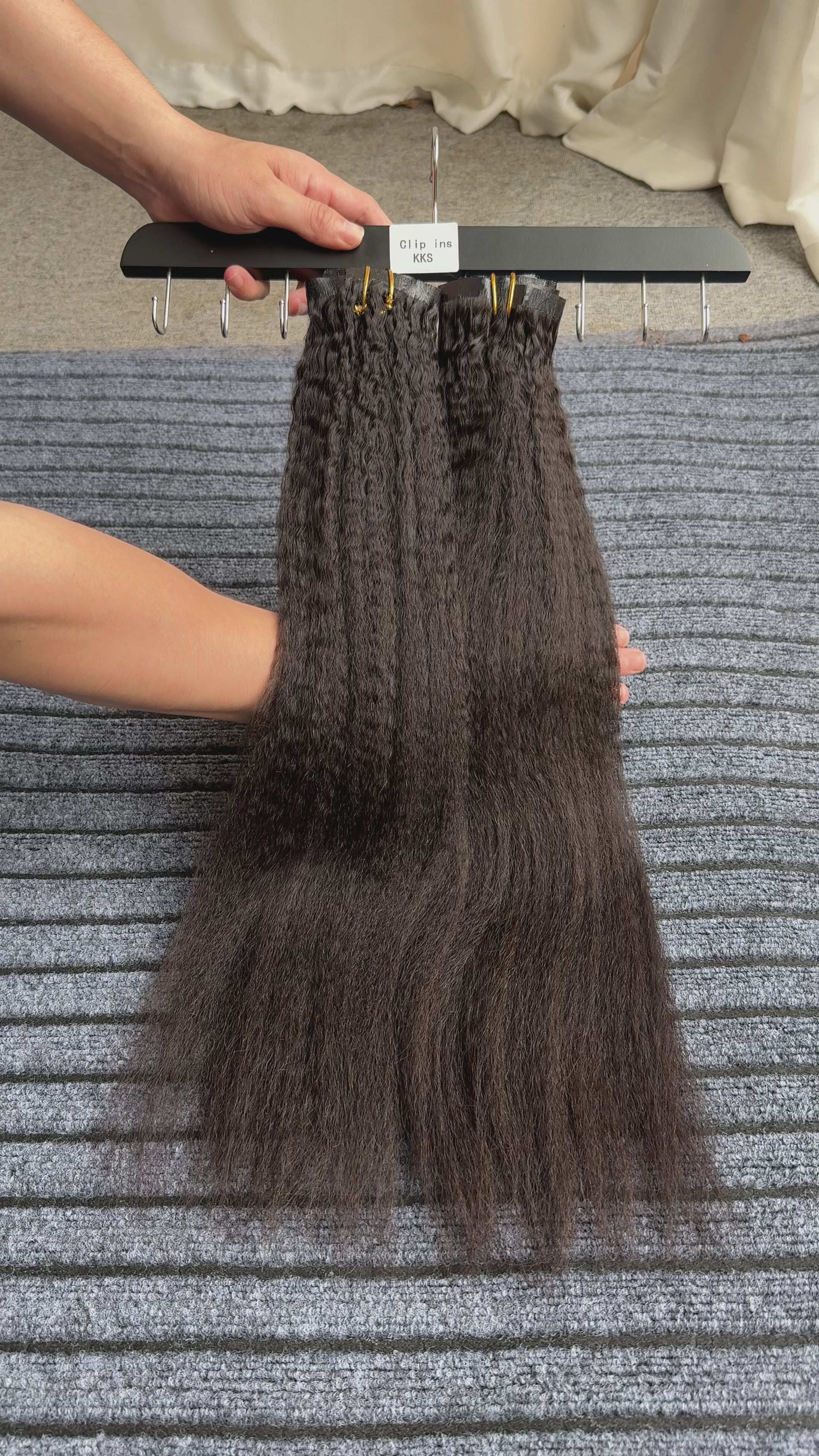 RAW Seamless Clip In Kinky Straight 110gram 6pcs each pack