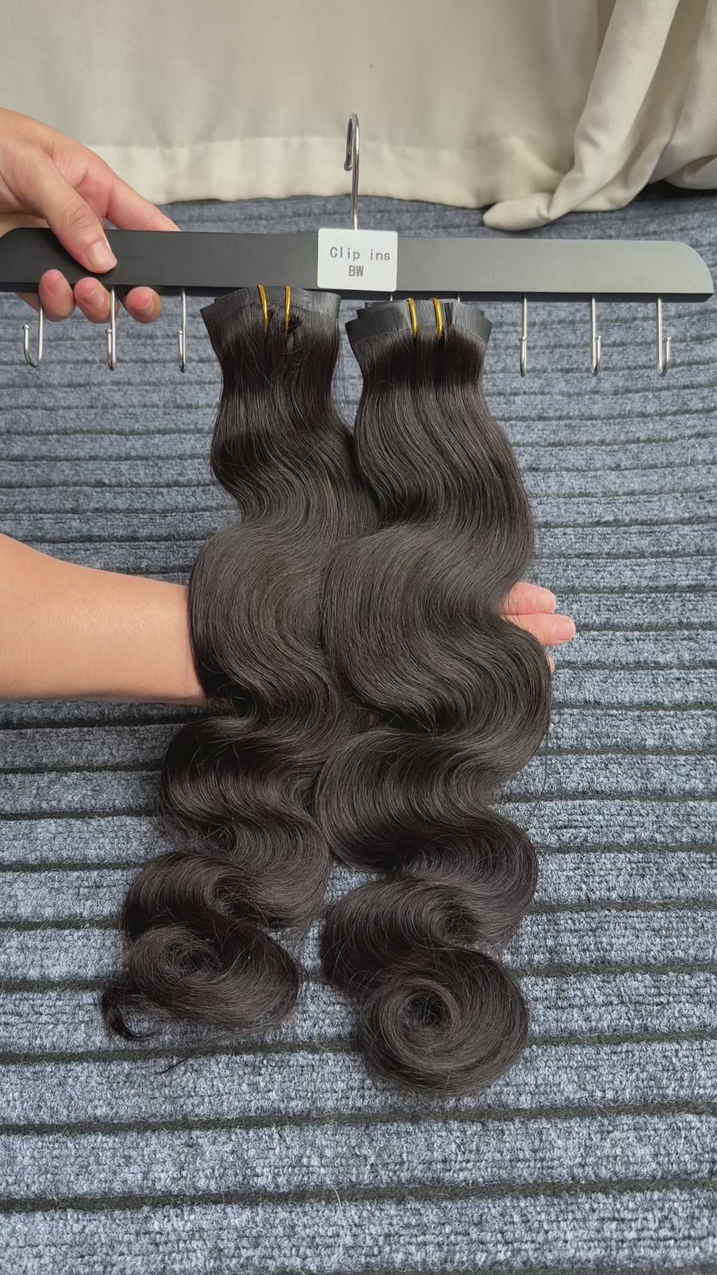 RAW Seamless Clip In Body Wave 110gram 6pcs each pack