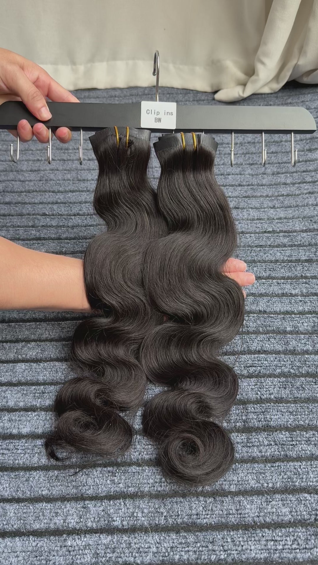 RAW Seamless Clip In Body Wave 110gram 6pcs each pack