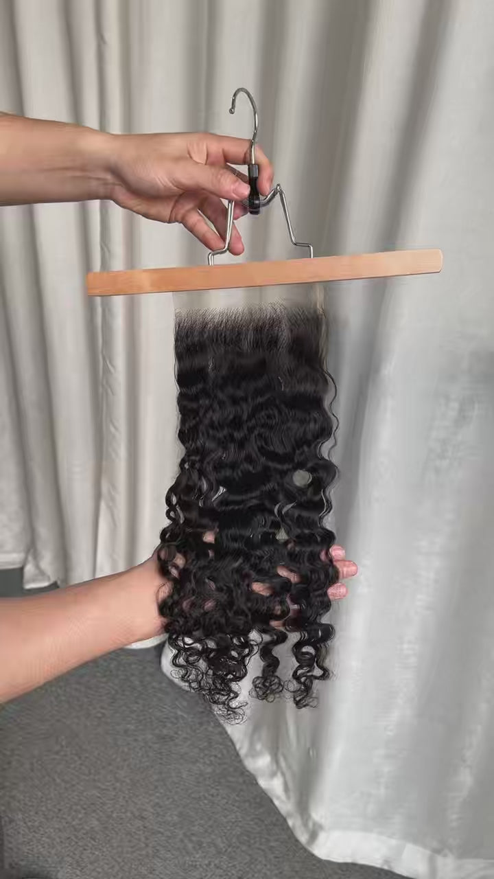 Cambodian Virgin Burmese Curly 5*5 hd closure lace
