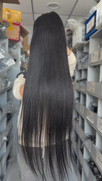 Customize Raw Vietnamese Wigs 180% density Yaki Straight (3 bundles made)