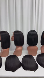 Customize Raw Vietnamese 5*5 HD closure BOB Wigs