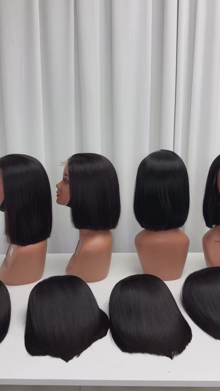 Customize Raw Vietnamese 5*5 HD closure BOB Wigs