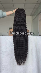 Affordable Deep Wave 13*4 HD full premake wig 210 density